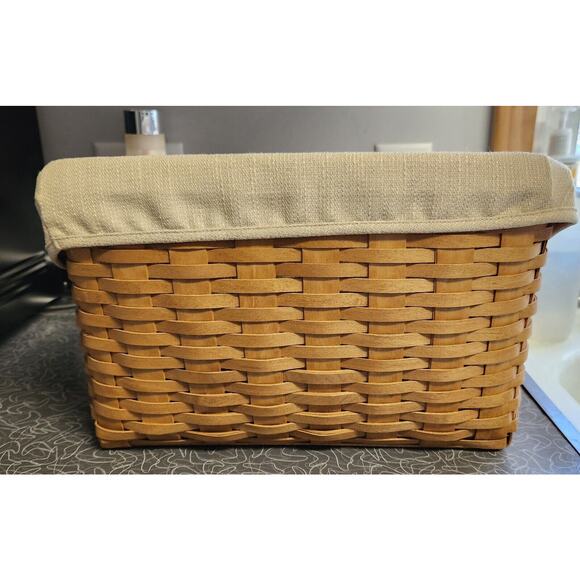 Longaberger '03 Lg Desktop Basket Protector Wooden Divider Liner - Picture 4 of 12